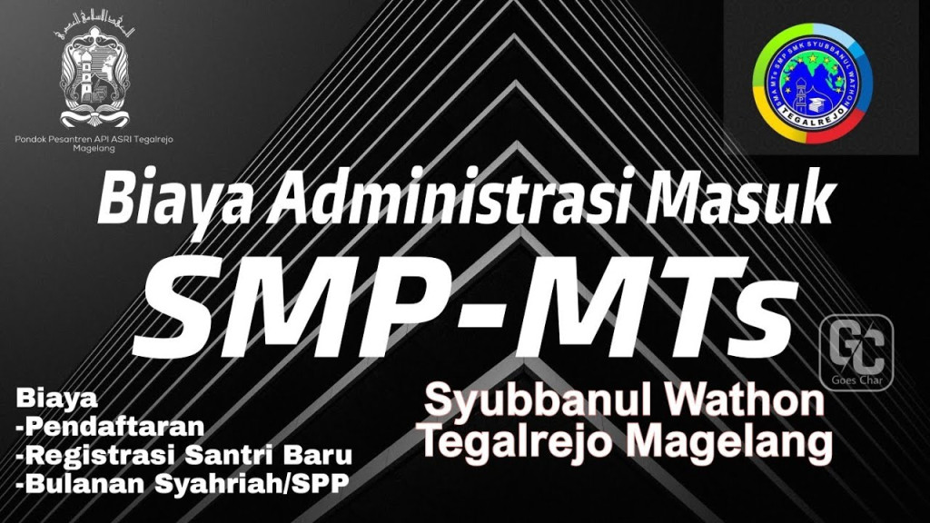 Biaya Masuk SMP MTs Syubbanul Wathon Santri Baru