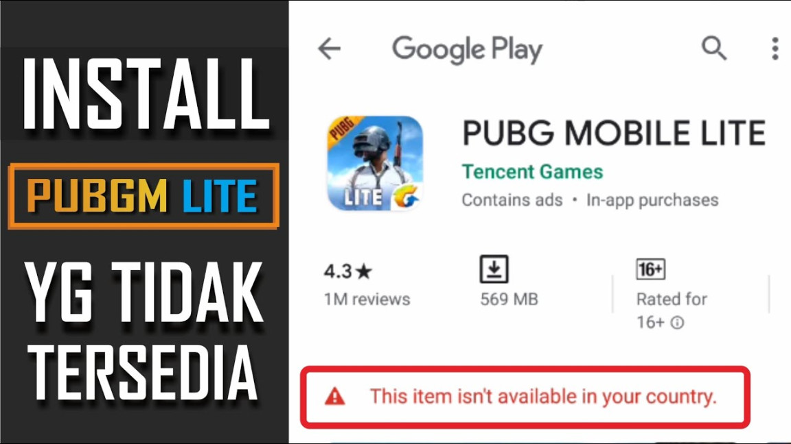 Cara Install PUBG Mobile Lite yang tidak ada di Playstore