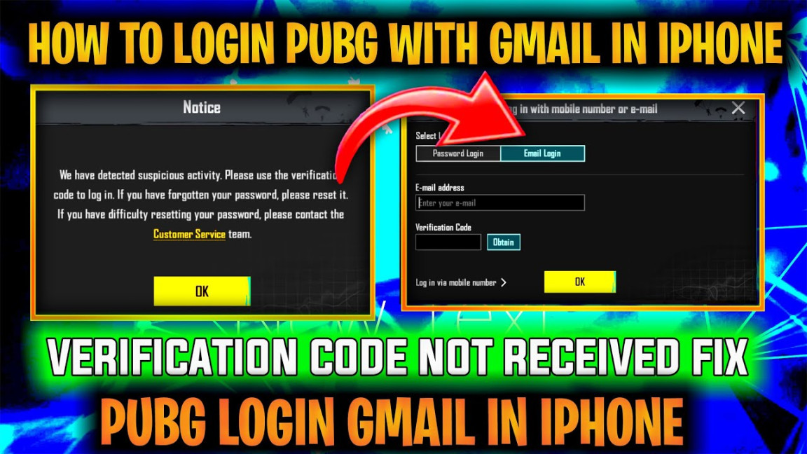How to login pubg with gmail in iPhone  how to fix pubg gmail verification  code  pubg gmail login