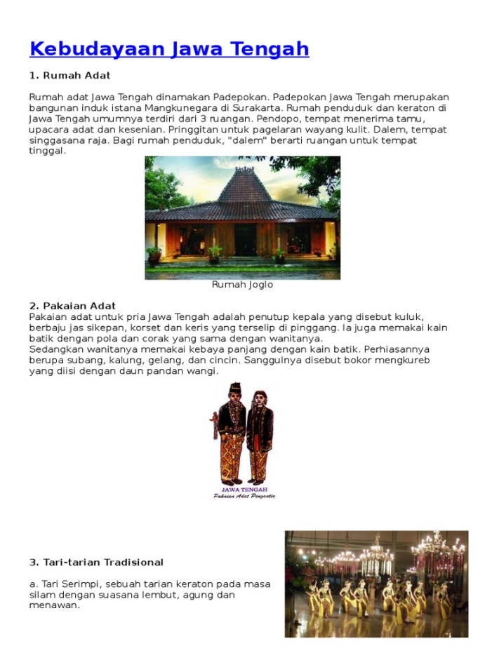 Kebudayaan Jawa Tengah  PDF